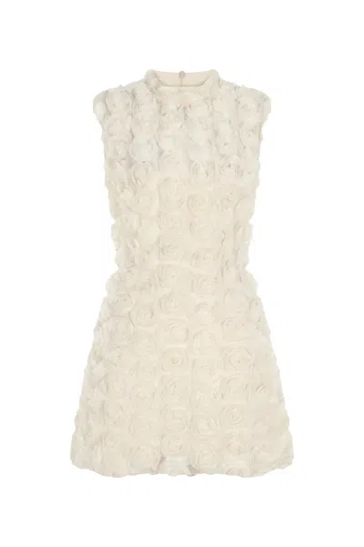 KHÉLA THE LABEL WOMEN'S WHITE CRUSH ON YOU FLORAL DRESS IN IVORY