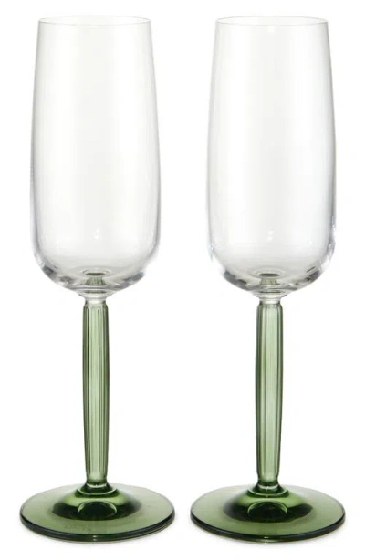 KÄHLER KAHLER HAMMERSHØI SET OF 2 CHAMPAGNE FLUTES