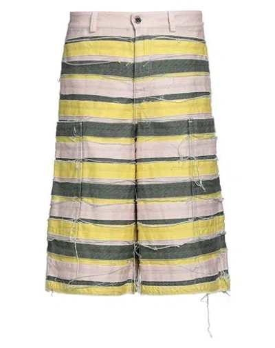 KHRISJOY KHRISJOY MAN DENIM SHORTS PINK SIZE 1 COTTON