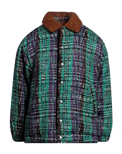 KHRISJOY KHRISJOY MAN JACKET TURQUOISE SIZE 1 POLYACRYLIC, WOOL, POLYESTER