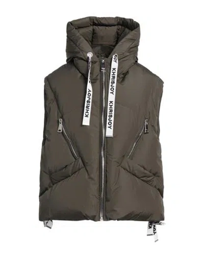 KHRISJOY KHRISJOY WOMAN PUFFER MILITARY GREEN SIZE 000 POLYESTER