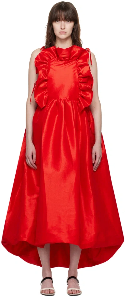 KIKA VARGAS SSENSE EXCLUSIVE RED RAMYA MAXI DRESS