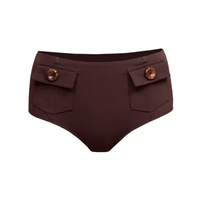 KIKKI-G SWIMWEAR WOMEN'S BROWN VALENTINA BRIEF