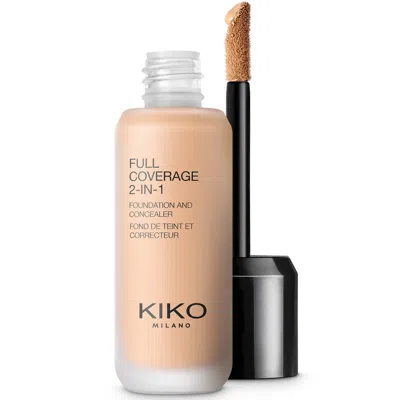 KIKO MILANO FULL COVERAGE 2-IN-1 FOUNDATION AND CONCEALER 25ML (VARIOUS SHADES) - 30 WARM ROSE