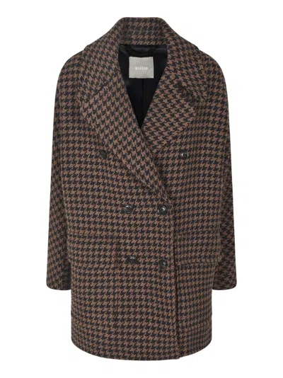 KILTIE DOUBLE-BREASTED HOUNDSTOOTH COAT