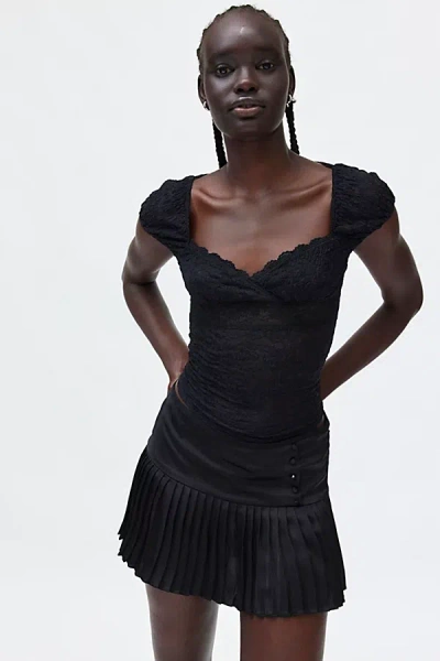 KIMCHI BLUE CLEMENTINE FEMME TOP IN BLACK, WOMEN'S AT URBAN OUTFITTERS