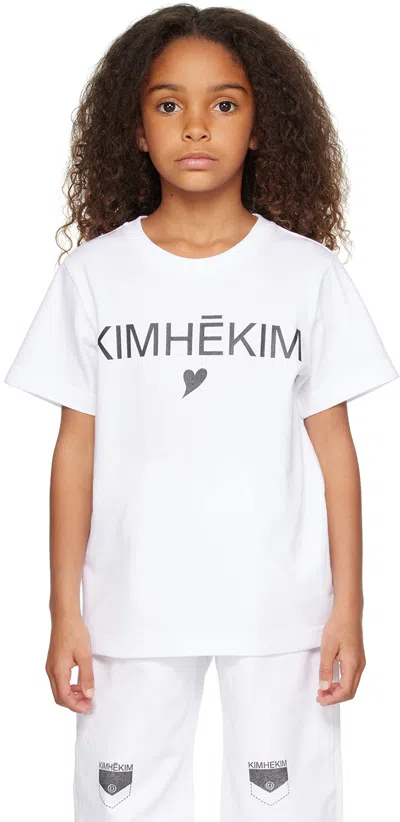 KIMHĒKIM KIDS WHITE HEART T-SHIRT
