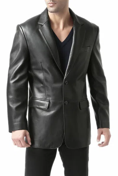 KING LEATHERS HERREN LAMMLEDER HOCHWERTIG PREMIUM LEDER BLAZER JACKE ZWEI KNÖPFE WEICH JACKEN