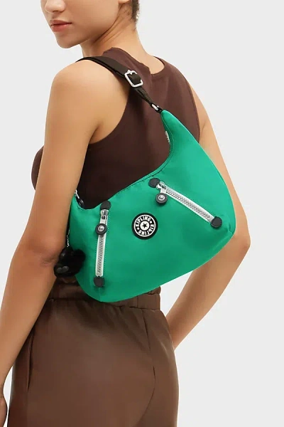 KIPLING NIKKI HERITAGE NYLON SHOULDER BAG IN GREEN, WOMEN'S AT URBAN OUTFITTERS