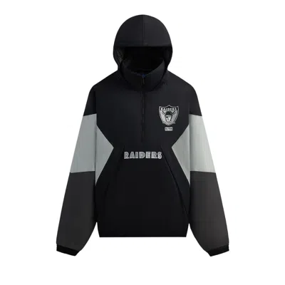 KITH KITH & '47 FOR THE NFL: RAIDERS QUARTER ZIP ANORAK WITH HOOD 'BLACK'