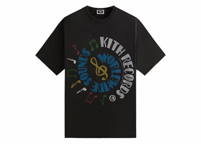 KITH MEN'S KITH RECORDS VINTAGE TEE SHIRT IN BLACK