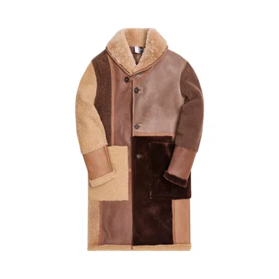 KITH KITH SHEARLING PATCHWORK BECKER COAT 'MULTICOLOR' | MULTI-COLOR | MEN'S SIZE S