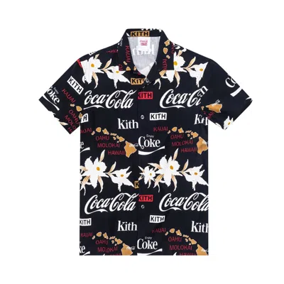 KITH KITH X COCA-COLA HAWAIIAN CAMP BUTTON UP 'BLACK'