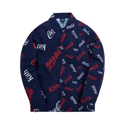 KITH KITH X COCA-COLA X MITCHELL & NESS COKE COACHES JACKET 'NAVY'