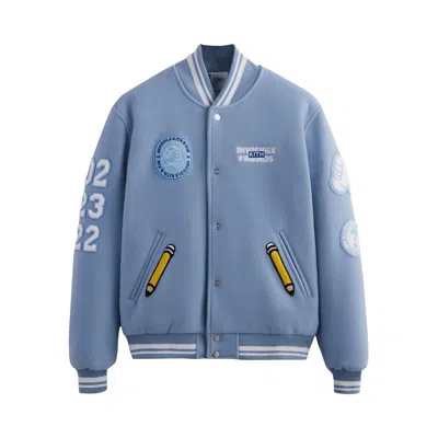 KITH KITH X INVISIBLE FRIENDS MANTECO WOOL VARSITY JACKET 'LARIMAR'