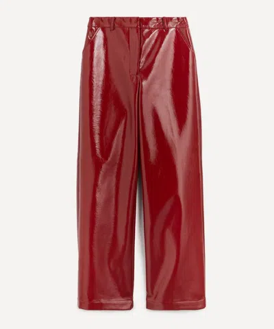 KITRI KITRI WOMEN'S REMI RED VINYL TROUSERS