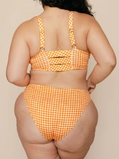 KITTY AND VIBE KITTY AND VIBE HIGH LEG MID RISE BIKINI BOTTOMS WITH CHEEKY COVERAGE