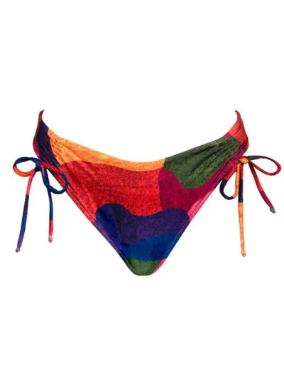 KITTY AND VIBE KITTY AND VIBE RUCHED TIE BIKINI BOTTOMS WITH CHEEKY COVERAGE