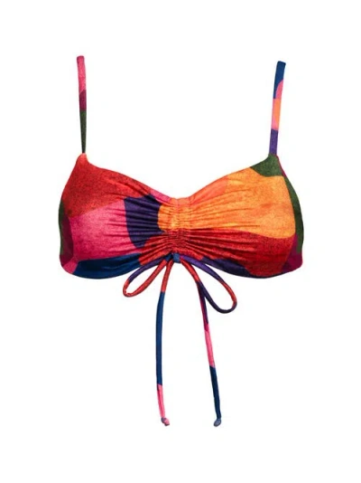 KITTY AND VIBE KITTY AND VIBE RUCHED TIE BIKINI TOP