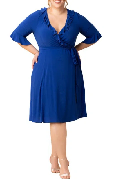 KIYONNA KIYONNA BARCELONA RUFFLE DETAIL WRAP DRESS