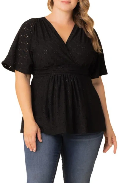 KIYONNA KIYONNA SUNNY DAY EYELET WRAP TOP