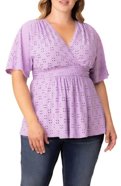 KIYONNA KIYONNA SUNNY DAY EYELET WRAP TOP