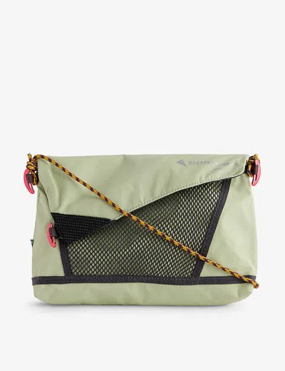 KLÄTTERMUSEN KLATTERMUSEN SWAMP GREEN HRID WOVEN CROSS-BODY BAG