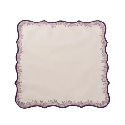 KM HOME COLLECTION COLORFUL NAPKIN SET PURPLE