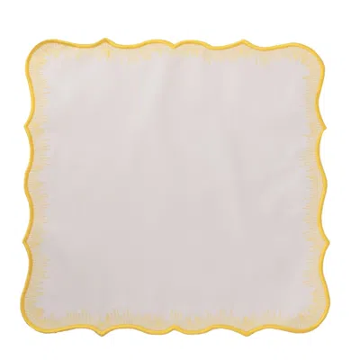 KM HOME COLLECTION COLORFUL NAPKIN SET YELLOW