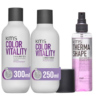 KMS COLOUR & HEAT PROTECTION BUNDLE FOR ALL HAIR TYPES (WORTH £66)