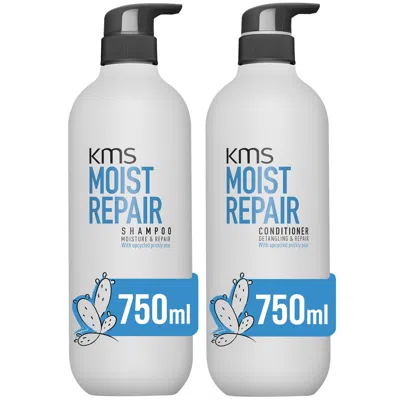 KMS SUPERSIZE MOIST REPAIR HAIR RESCUE SHAMPOO AND CONDITIONER BUNDLE FOR DRY AND DAMAGED HAIR (WORTH £8
