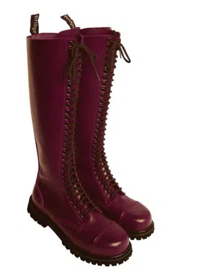 KNIGHTSBRIDGE 30-LOCH RANGER BOOTS KAMPFSTIEFEL SPRINGER STIEFEL RANGERS BORDEAUX ROT WEINROT