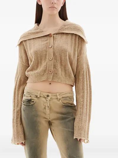 KNWLS WOOL-BLEND BUTTON CARDIGAN