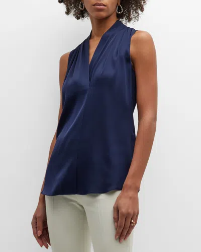 KOBI HALPERIN MILA SILK-STRETCH SLEEVELESS TOP
