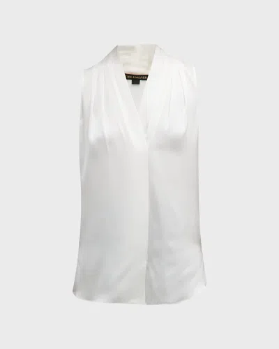 KOBI HALPERIN MILA SILK-STRETCH SLEEVELESS TOP