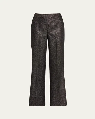 KOBI HALPERIN MISHA METALLIC FLARE-LEG PANTS