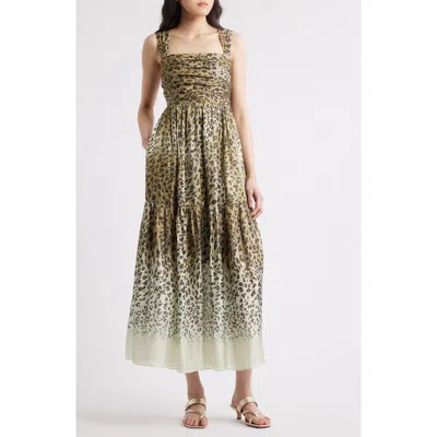 KOBI HALPERIN KOBI HALPERIN OMBRÉ ANIMAL PRINT MAXI DRESS