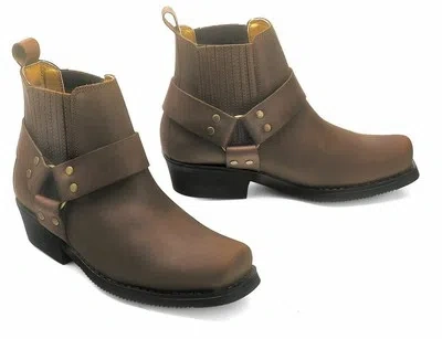 KOCHMANN WESTERN STIEFELETTEN KURZSTIEFEL BIKER BOOTS REITER STIEFEL BRAUN GR. 41 NEU