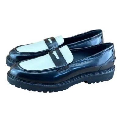 KOIO KOIO AREZZO PENNY LOAFERS BLACK WHITE LEATHER AZDIM120 MADE IN ITALY