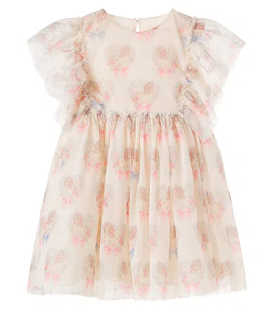 KONGES SLOJD ADA RUFFLED FLORAL TULLE DRESS