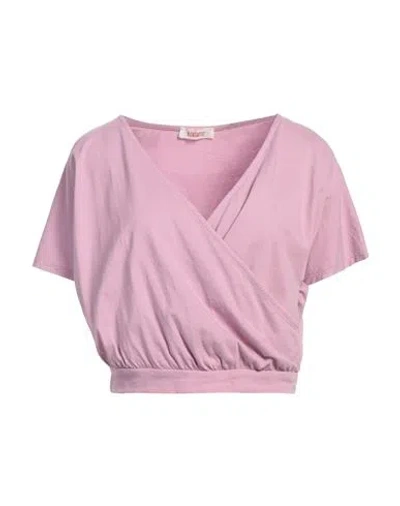 KONTATTO KONTATTO WOMAN T-SHIRT MAUVE SIZE ONESIZE COTTON