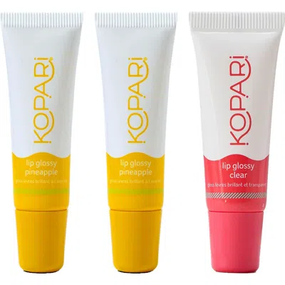 KOPARI KOPARI PINEAPPLE KISS LIP GLOSS TRIO $48 VALUE
