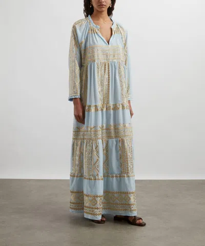 KORI KORI WOMEN'S TRIANGLE EMBROIDERED MAXI KAFTAN