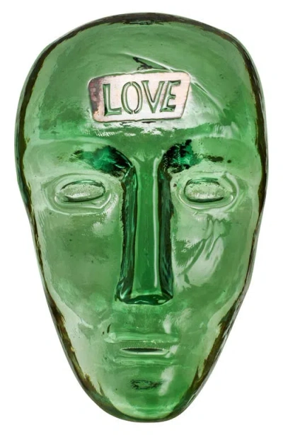 KOSTA BODA KOSTA BODA COMPANION LOVE GLASS MASK SCULPTURE