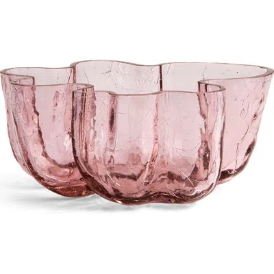 KOSTA BODA KOSTA BODA CRACKLE PINK GLASS BOWL