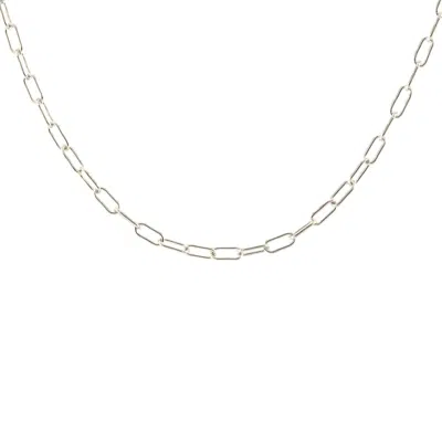KRIS NATIONS WOMEN'S THICK DRAWN CABLE CHAIN NECKLACE - STERLING SILVER