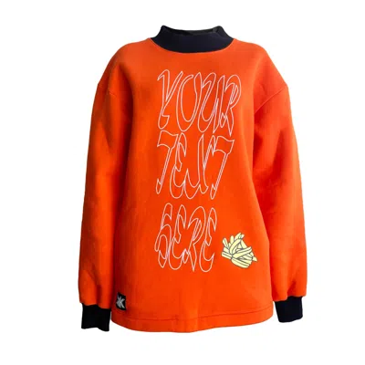 KRISTEL KUSLAPUU WOMEN'S ORANGE SWEATSHIRT WITH POCKETS