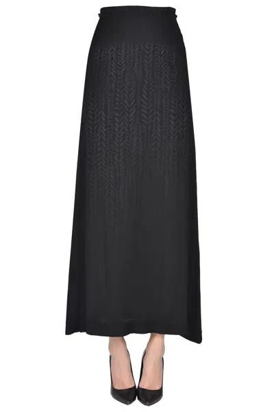 KRISTINA TI JACQUARD SATIN SKIRT