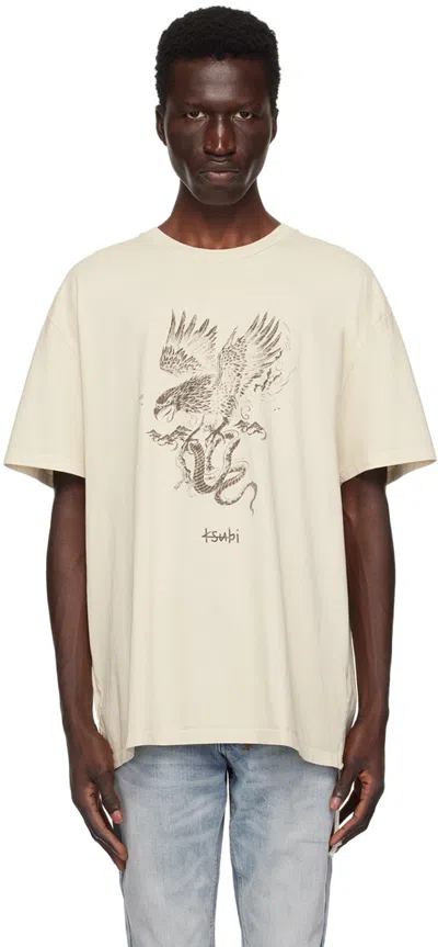 KSUBI BEIGE TARGET BIGGIE CYCLONE T-SHIRT