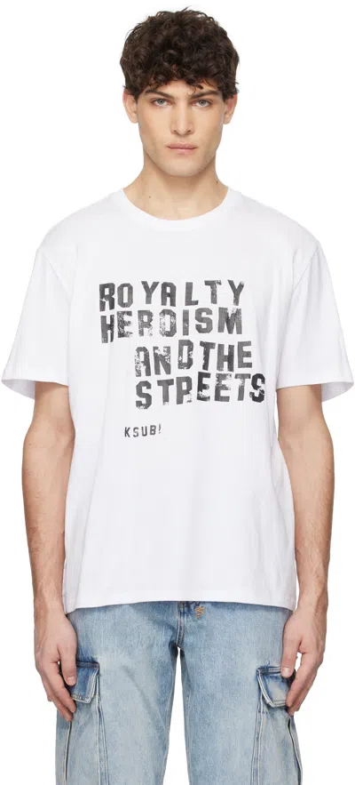 KSUBI WHITE HERO KASH T-SHIRT